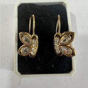 Elegant Gold Butterfly Earrings